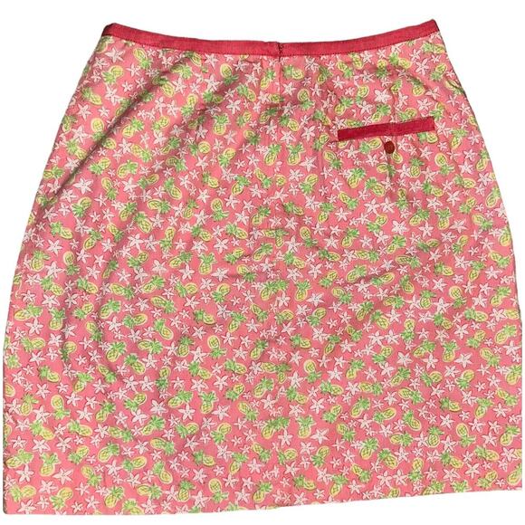 LILLY PULITZER Skirt ~ Pink Pineapple ~ VINTAGE White Label ~ Size 6 - Picture 7 of 9